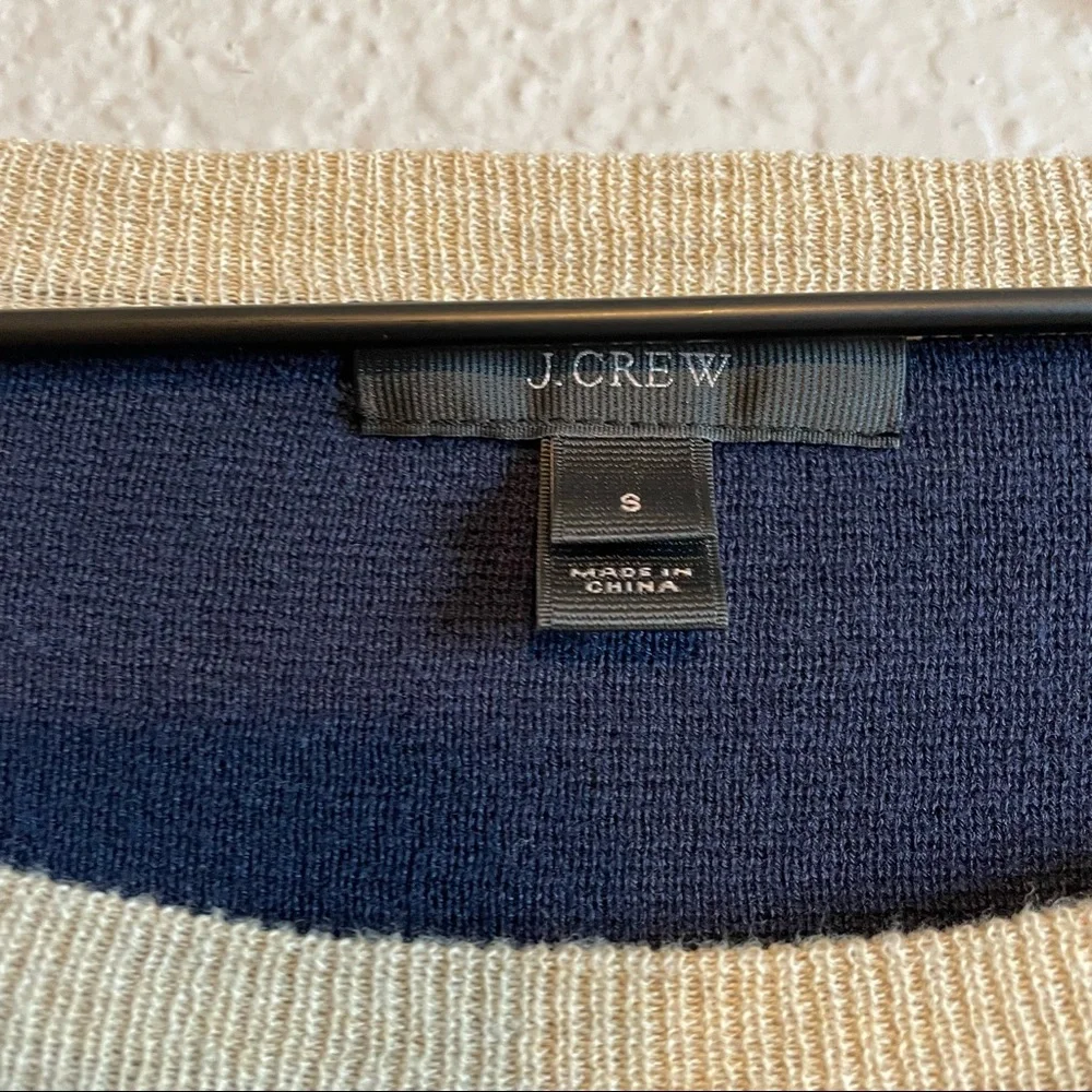 J.Crew Colorblock Side Snap Slits Knit Sweater